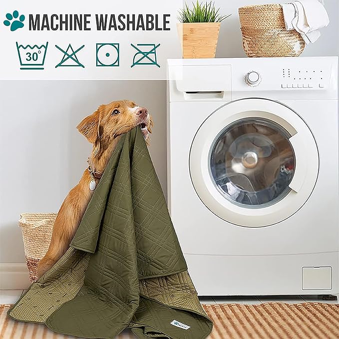 PetAmi Waterproof Couch Cover for Dogs, Waterproof Pet Blanket, Reversible Furniture Cover Sofa Protector for Pet Cat Bed, Washable Waterproof Blanket Dog Cover for Couch Seat, 102x82 Green