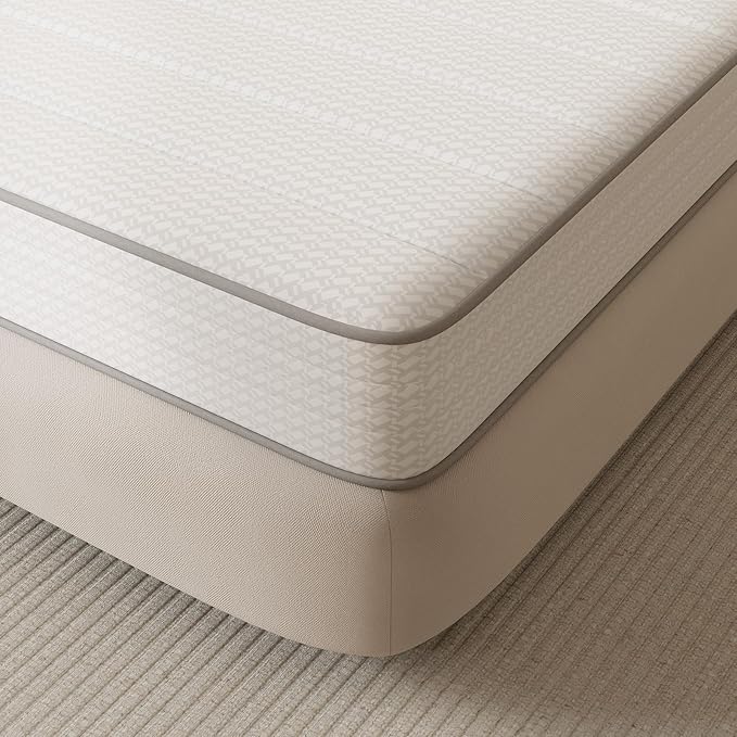Novilla Queen Mattress, 8 Inch Queen Size Mattresses in a Box with Smarts™ Coil for Pressure Relief, Medium Plush Foam and Spring Hybrid Colchones with CertiPUR-US Certified for Kids
