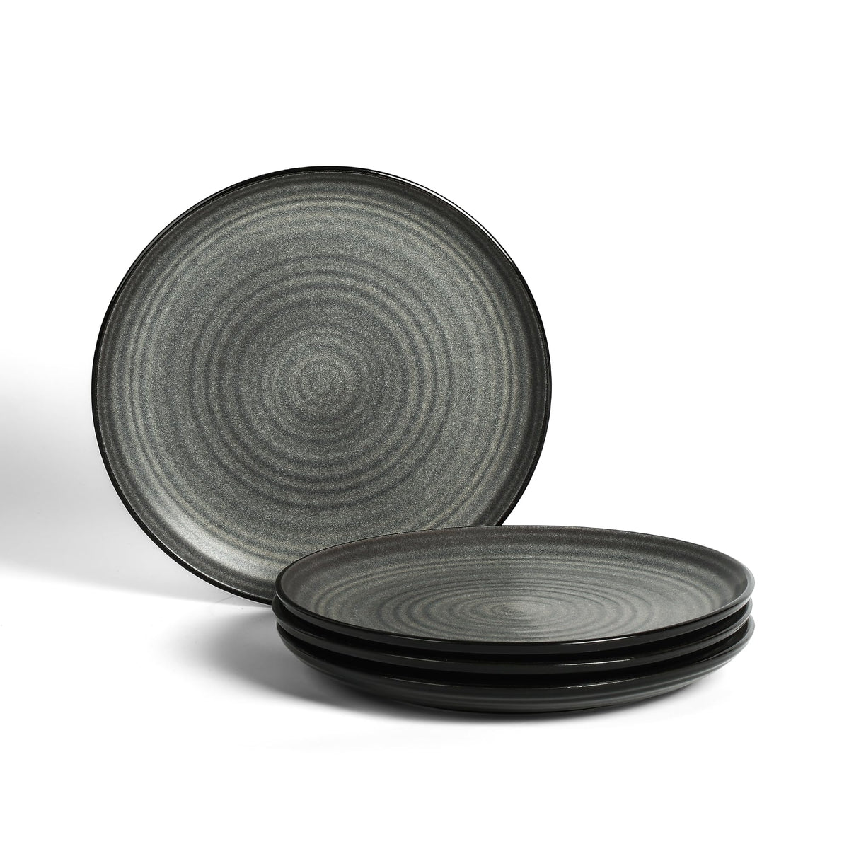 Stone Lain Dua 4-Piece Dinner Plate Set Stoneware, White
