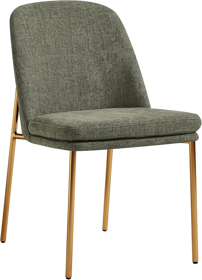 CHITA Modern Dining Chairs Set of 3, FSC Certified Metal Dining Chair for Dining Room, Moss Green