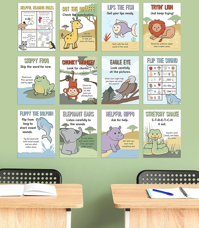 Carson Dellosa 531pc K-2 Literacy Bundle, Kindergarten, 1st Grade, 2nd Grade Phonics Posters, Bulletin Board Sets, Instructional Resources, Dry-Erase Manipulatives, Big Box of Sentence Building Game