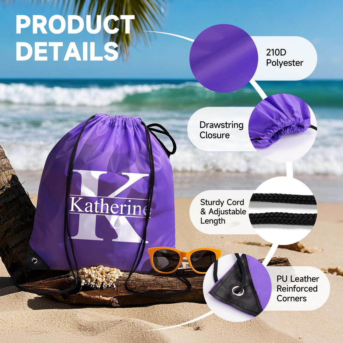 Chrifansi Custom Drawstring Backpack bags 10/50/100/500Pack, Promotional Items With Your Logo, Bulk Personalized Draw String Back Bag for Travelling, Gym and for Everyday Use