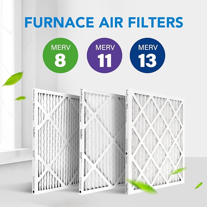 LotFancy 16x20x1 Air Filter MERV 11 4-Pack, Electrostatic Pleated AC Furnace
