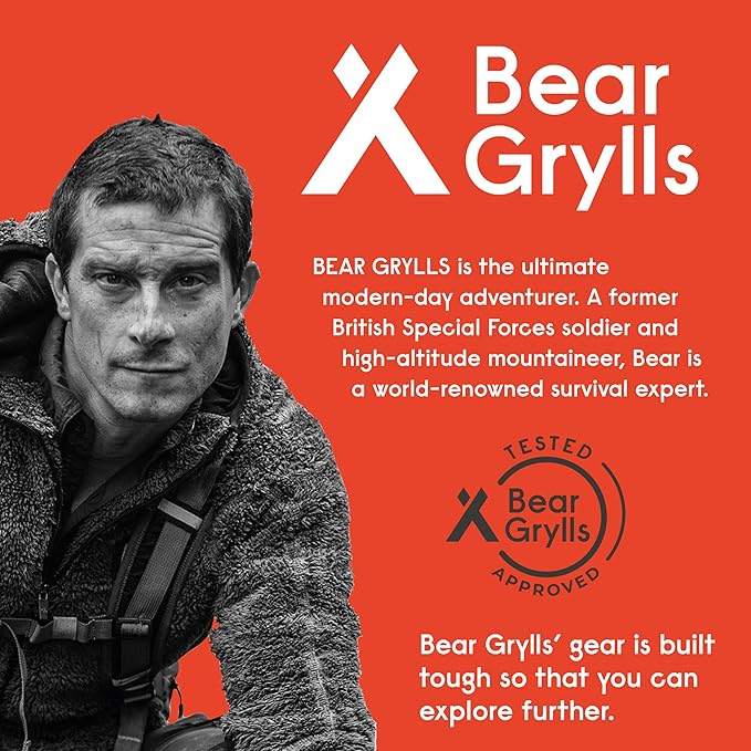 Bear Grylls Survival Machete With Saw - Tactical Machette for Camping, Hunting, Gardening, Chopping, Sawing, Bushcraft - Black