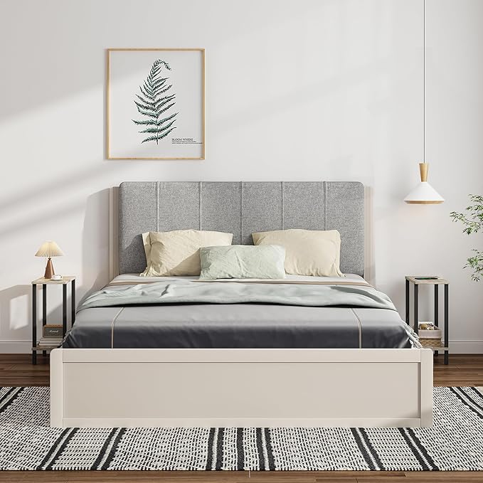 TUTOTAK Small Side Table, Narrow End Table, Skinny Sofa Table, Slim Nightstand, Couch Table, Living Room, Bed Room, Greige TB01BG062