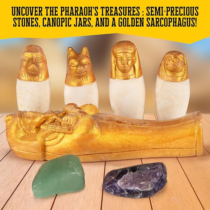 Thames & Kosmos I Dig It! Treasure – Egyptian Artifacts Excavation Kit | Explore Archaeology, Ancient Egypt & Hieroglyphics | Dig Out Collectible Relics & Minerals | Safe, Fun Educational Activity