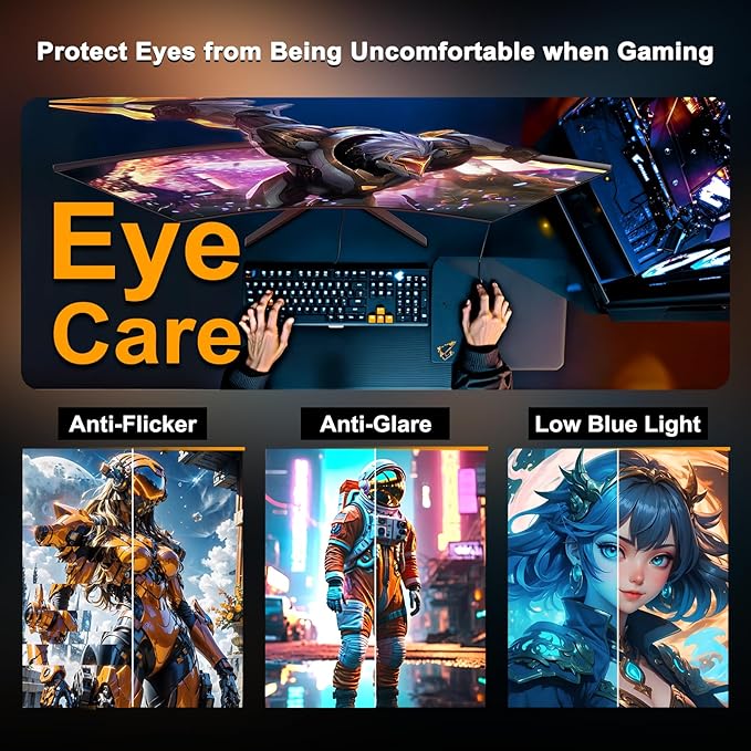 SANSUI 24 Inch Curved Gaming Monitor up to 180Hz MPRT 1ms with Built-in Speakers,FHD 1080P Computer Monitor Freesync 130% sRGB HDR,HDMI DP Ports VESA Mount Metal Stand(ES-G24C1 HDMI Cable Included)