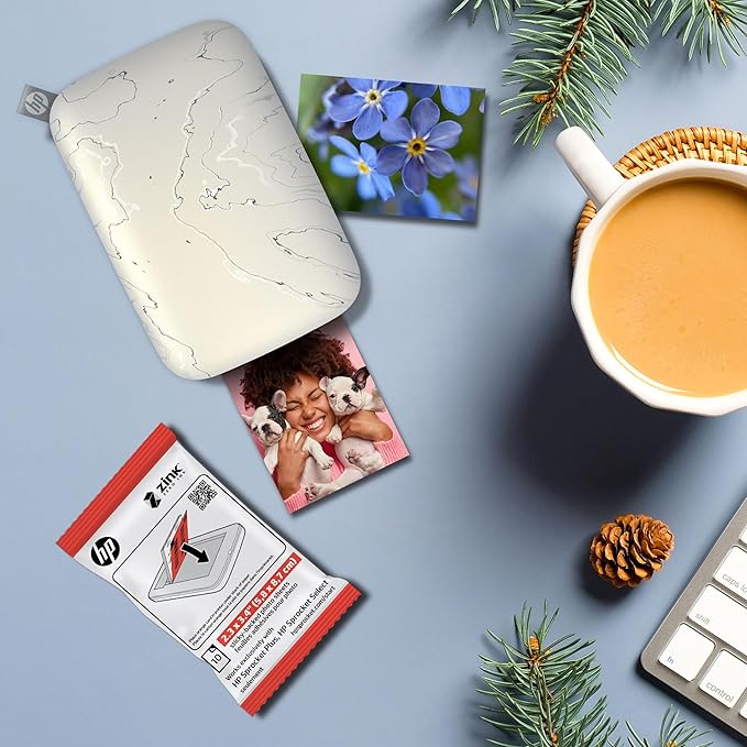 HP Sprocket 2.3 x 3.4" Premium Zink Sticky Back Photo Paper (50 Sheets) Compatible with HP Sprocket Select and Plus Printers.