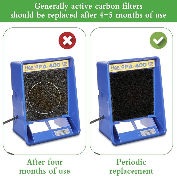 10 Pack Smoke Fume Absorber Filter, Activated Carbon Solder Fume Extractor