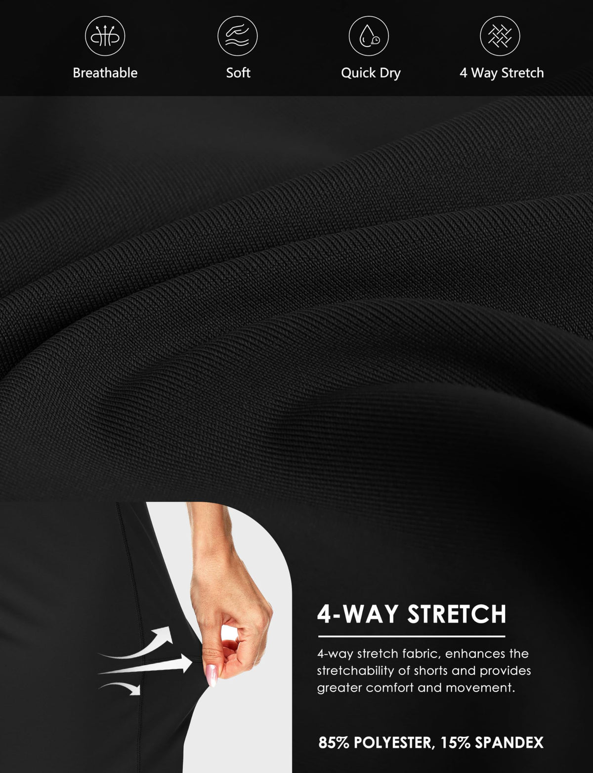 Blouty Women's 9" Bermuda Long Shorts with Pockets High Waisted Knee Length Shorts for Women Workout Athletic Casual