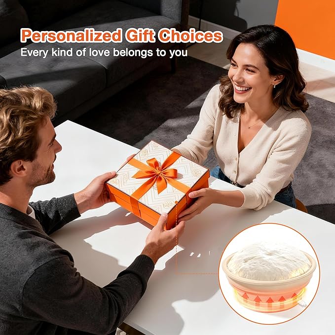 Bread Banneton Proofing Basket Set, Electric Thermostatic Silicone Bowl