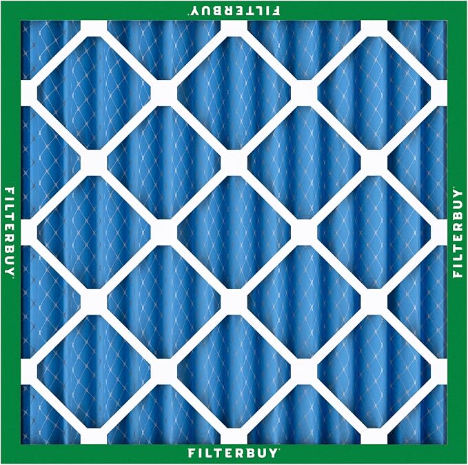 Filterbuy 25x25x2 Air Filter MERV 13 Optimal Smoke & Allergy Defense,