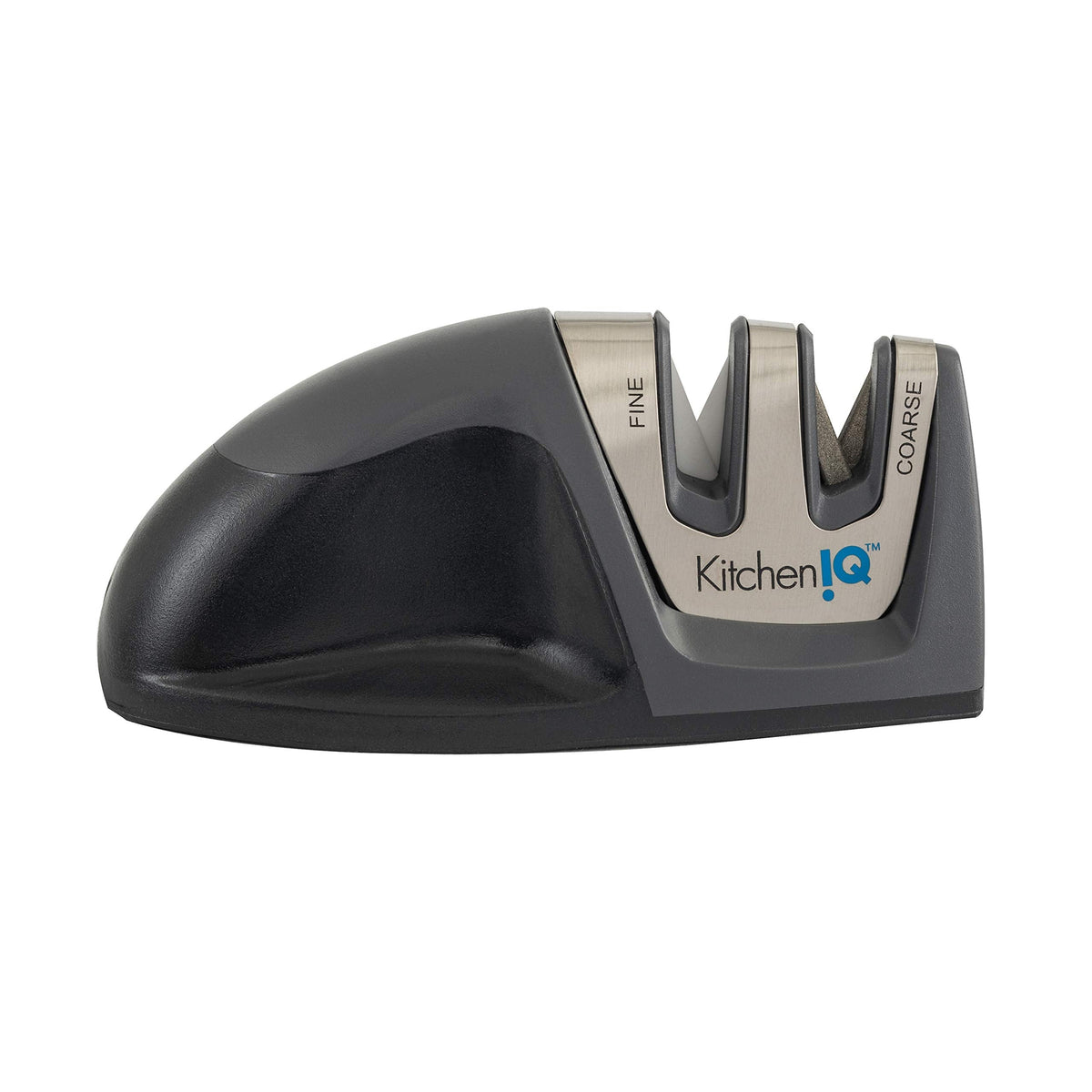 KitchenIQ 51422 | Edge Grip 2-Stage Knife Sharpener | Green – 3 Pack | Coarse & Fine Sharpener | Compact for Easy Storage | Stable Non-Slip Base | Soft Grip Rubber Handle | Straight & Serrated Knives