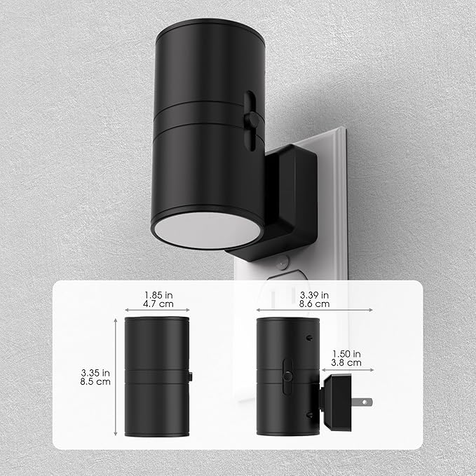 Briignite Night Lights Plug into Wall, Modern LED Night Light Plug in, Dusk to Dawn Sensor, Soft White 3000K, 0-100LM Adjustable Brightness, Dimmable NightLight for Hallway, Bedroom, Stairway, 4 Pack