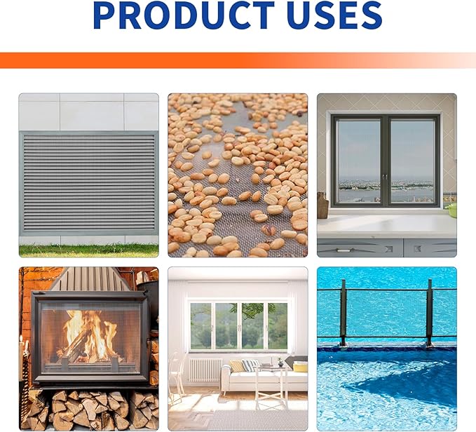 MAGZO 304 Stainless Steel Mesh Screen Roll 47in x 10ft