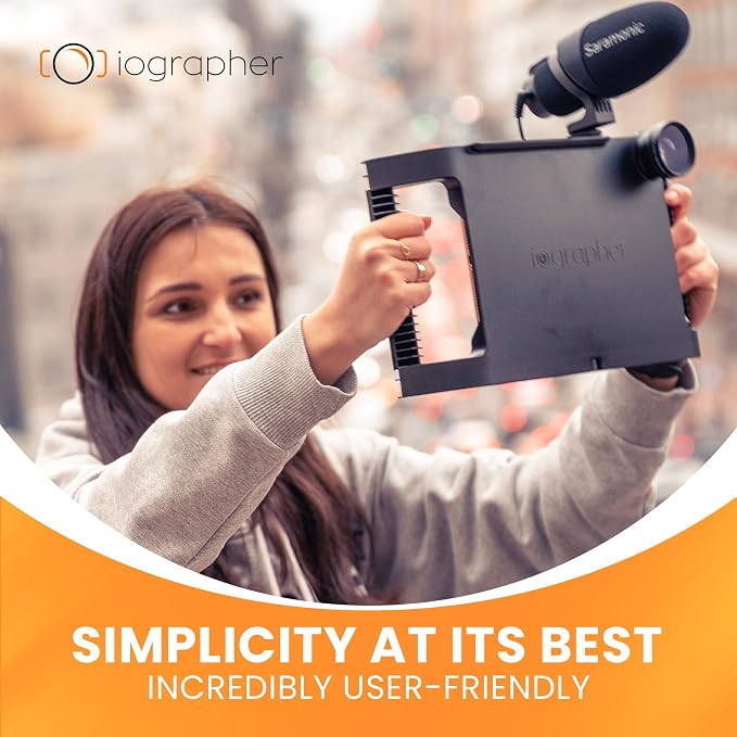 iPad Case - Handles & Holder for Tripod 3 Cold Shoe Mounts - Fits iPad Air 3 10.5 10.2 - Filming Case for 7 8 9 Gen