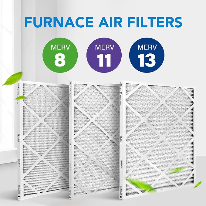 LotFancy 20x30x1 Air Filter MERV 11 6-Pack, Electrostatic Pleated AC Furnace