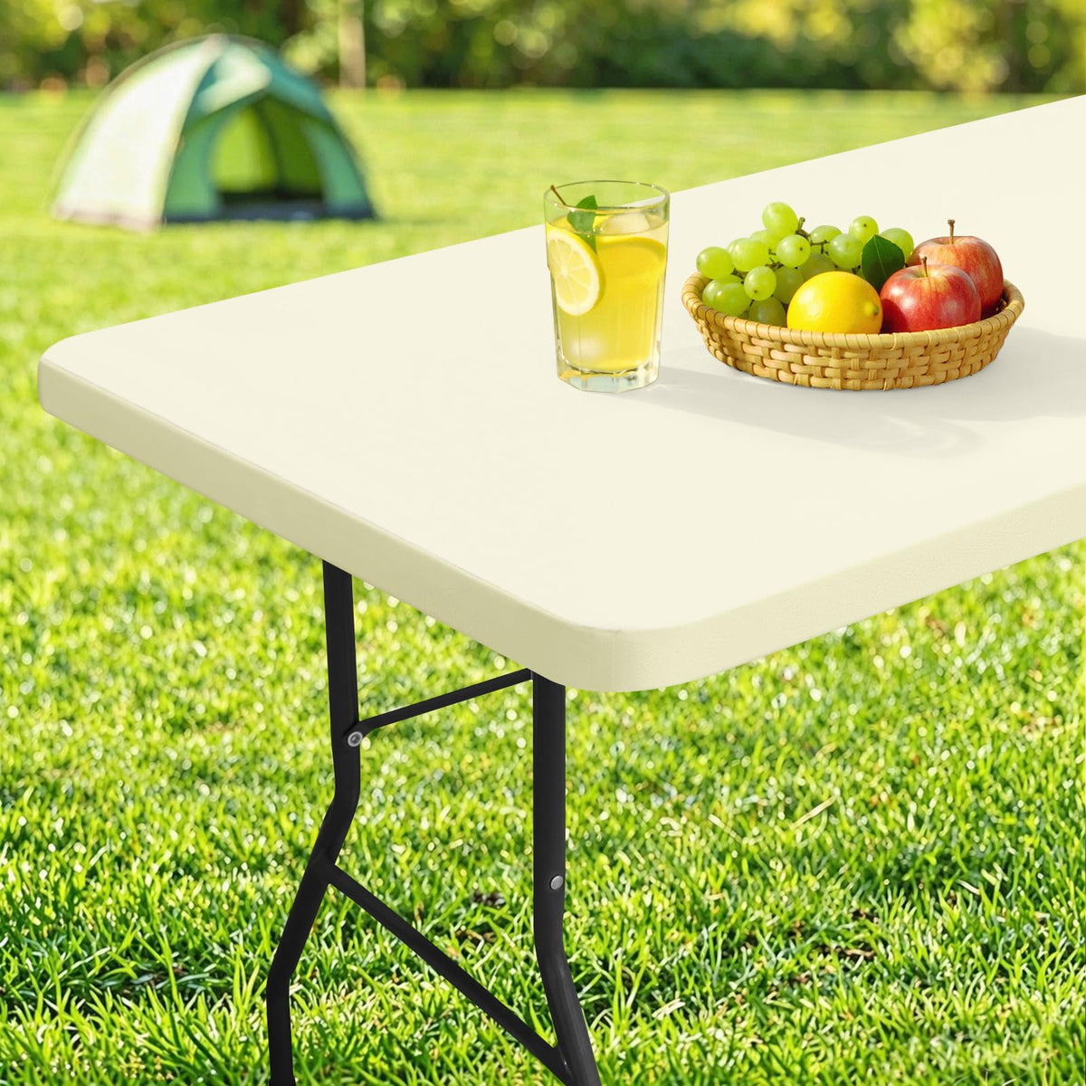 homing Rectangle Table Cloth Cover 5 Foot Black Elastic Fitted Tablecloth