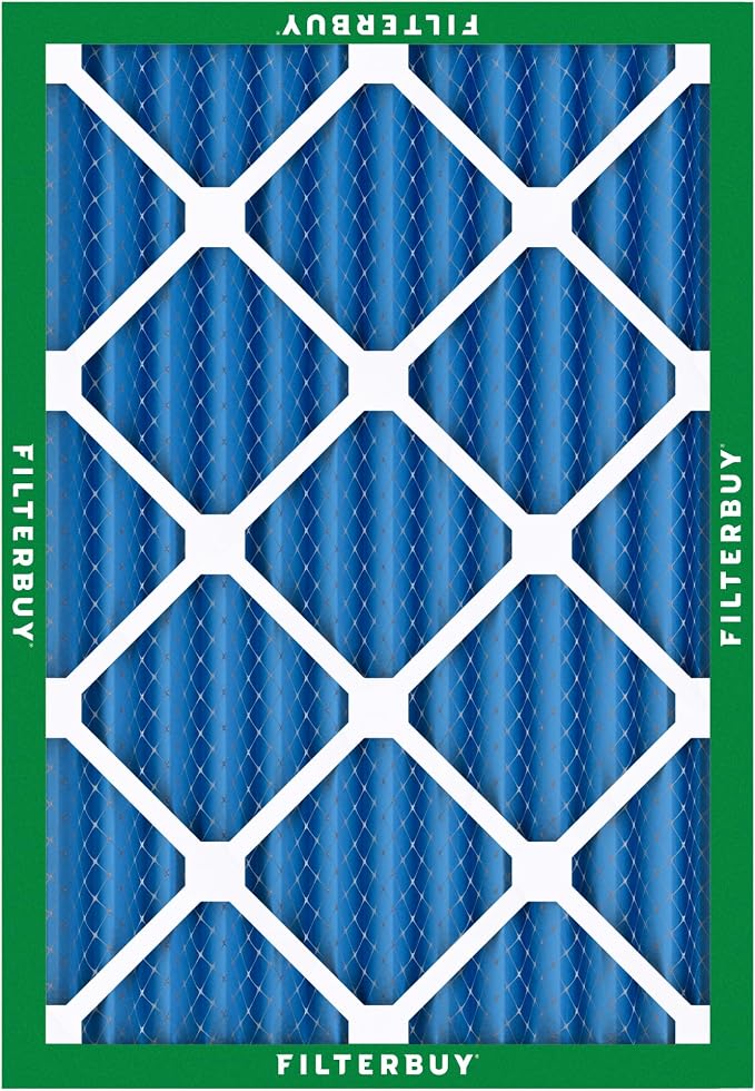 Filterbuy 20x25x2 Air Filter MERV 13 Optimal Smoke & Allergy Defense,