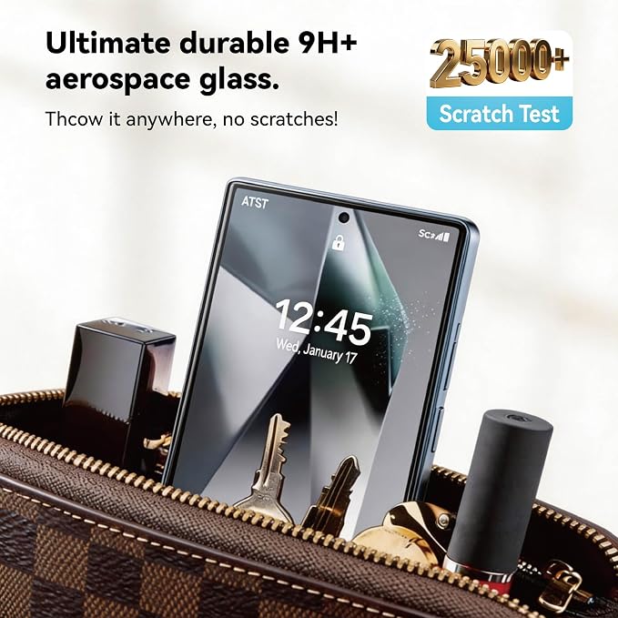 3+2+1 Pack Screen Protector Compatible for Samsung Galaxy S26 Ultra Tempered Glass with Camera Lens Protector & Phone Case Easy Install Frame 9H Hardness Bubble-Free HD Clear Full Coverage