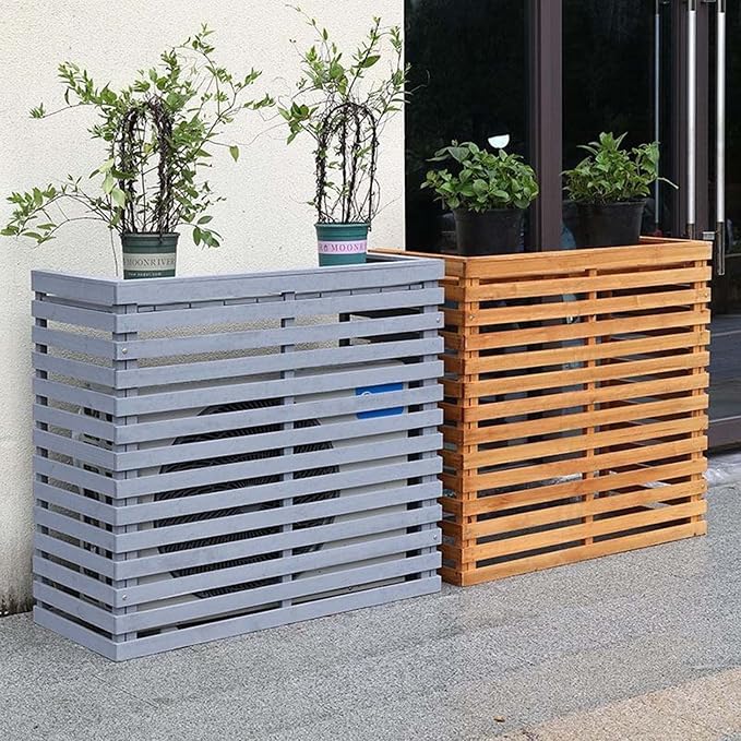 Wood Air Conditioner Fence Screen