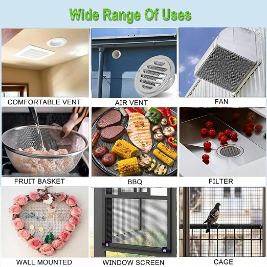 20mesh Stainless Steel Mesh Screen, 15.7"x78.7" Metal Mesh Screen, 1mm Hole
