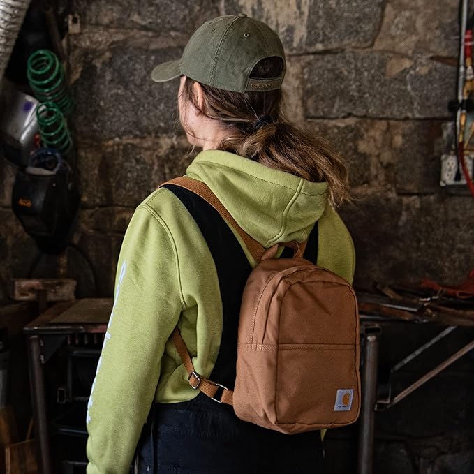Carhartt Classic Mini Backpack, Durable, Water-Resistant Backpack with Adjustable Shoulder Straps, Marmalade