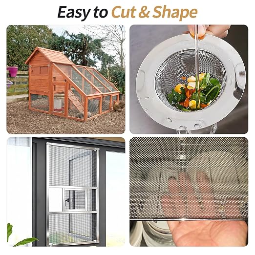 5 Pack 304 Wire Mesh Screen, 11.8"X8.2" Heat-Resisting Metal Mesh, 20 Mesh