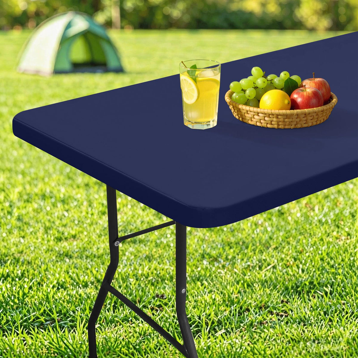 homing Rectangle Table Cloth Cover 6 Foot White Elastic Fitted Tablecloth