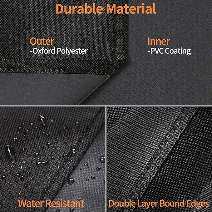 Heavy Duty 600D Polyester Cover Compatible with Traeger Grills BAC776 Woodridge Pro and Woodridge Elite Grills Replacement Covers Full-Length All Weather Grill Accessory