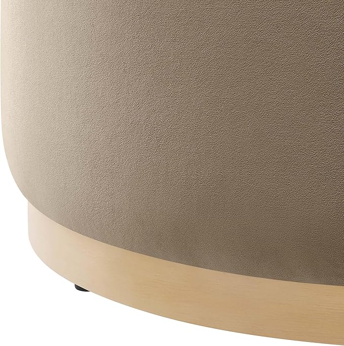 Modway Large 29" Round Performance Velvet Upholstered Upholstered Ottoman