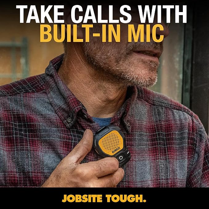 DEWALT Heavy Duty Magnetic Wireless Charging Stand w/USB Ports | Wearable Bluetooth Speaker (Yellow) Bundle