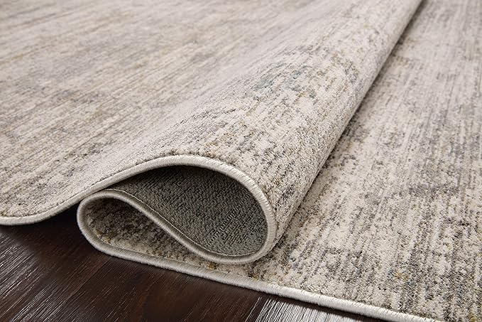Loloi Magnolia Home by Joanna Gaines Millie Collection MIE-01 Silver/Dove 2'-7" x 14', .25" Pile Height, Runner Rug
