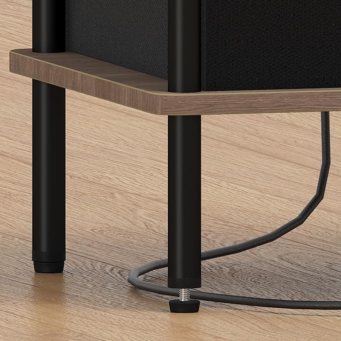 Small Side Table with Charging Station, End Table for Small Spaces, Slim Nightstand with Outlet,Sofa Beside Table, 3-Tier Storage Shelf,Living Room, Bed Room, Natrual Walnut