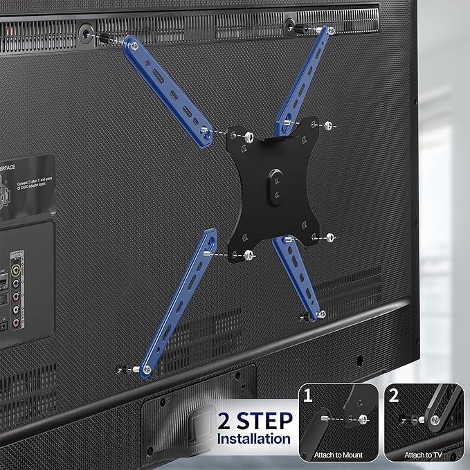 VIVO Steel TV Mount Adapter Brackets for Screens 32 to 55 inch LCD LED, Conversion Plate Kit, Adds 300mm of VESA Extension, MOUNT-AD600B