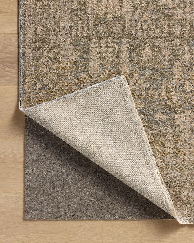 Loloi Magnolia Home by Joanna Gaines Junie Collection JUE-02 Moss/Natural 2'-0" x 3'-0", .38" Pile Height, Accent Rug