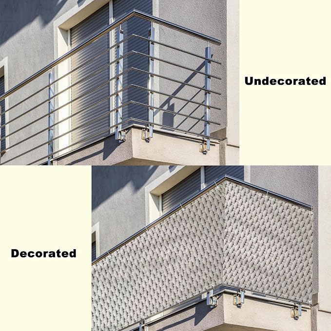 Privacy Screen Protector 1.6' x 23' Durable and UV Resistant Patio Privacy