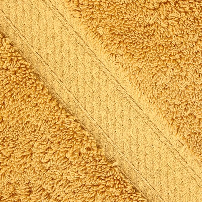 Superior Egyptian Cotton Pile Heavyweight Bath Sheet Set, Oversized Ultra Soft Luxury Towel, Absorbent Heavyweight, Guest Bath, Hotel, Resort, Spa, Pool, Home Bathroom, Shower Basics, Set of 2, Gold