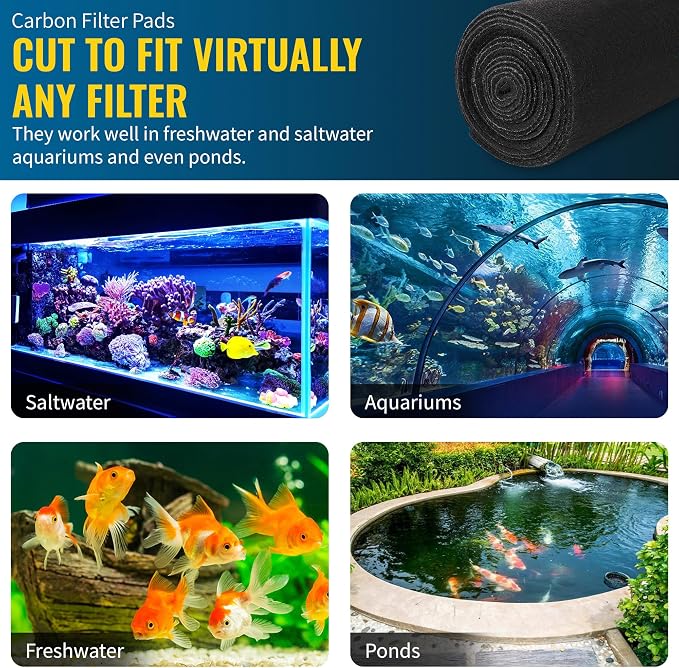 CFS – Pack of 1, Cut to Fit Carbon Infused Filter Pad Media