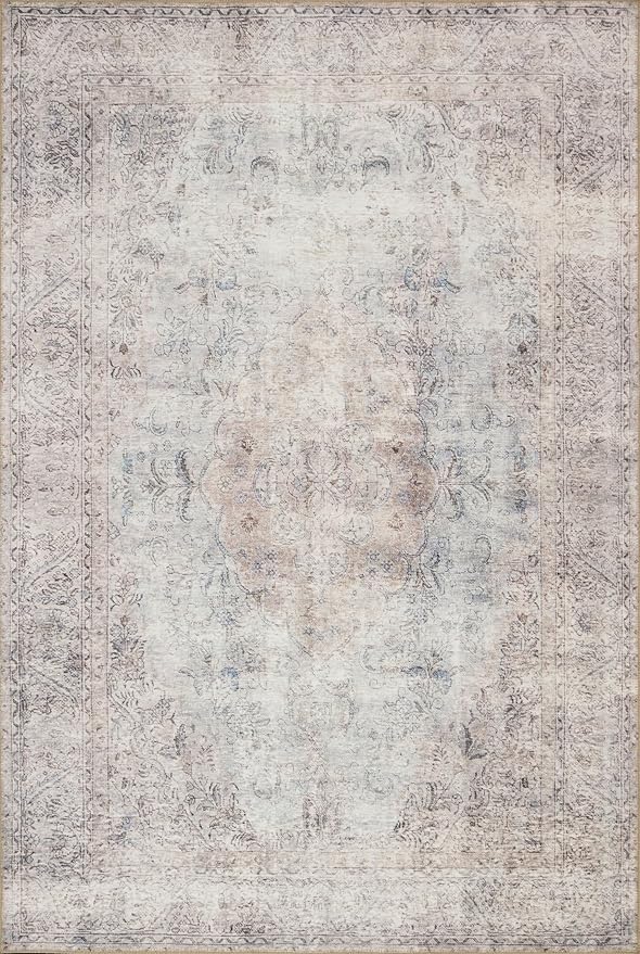 Loloi Loren Collection LQ-04 Silver/Slate 8'-4" x 11'-6" Area Rug