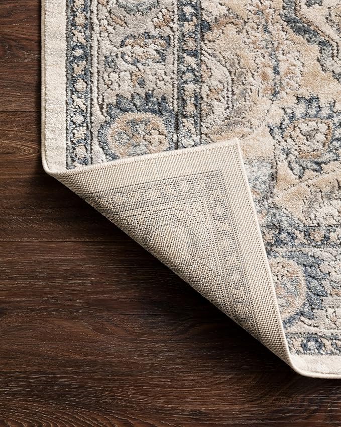 Loloi Teagan Collection TEA-01 Natural/Lt. Grey 2'-8" x 13' Runner Rug, Large, Soft Neutral Rug, High-Traffic for Living Room, Bedroom, Home Office, Dining Area