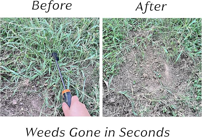 KOOBURS Hand Weeding Tool, Uprooting Weeder Portable Garden Weed Remover