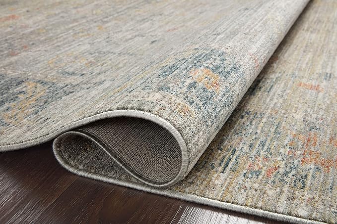 Loloi Magnolia Home by Joanna Gaines Millie Collection MIE-04 Slate/Multi 2'-3" x 3'-10", .25" Pile Height, Accent Rug