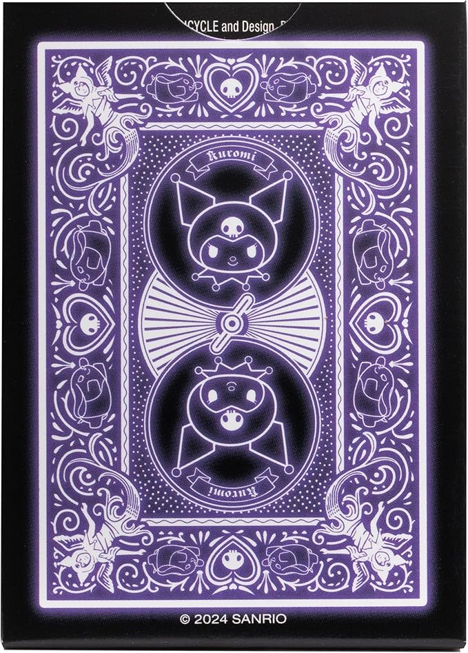 Bicycle Hello Kitty Playing Cards Bundle, Sanrio Black & Pink Hello Kitty and Kuromi Collectible Deck of Cards