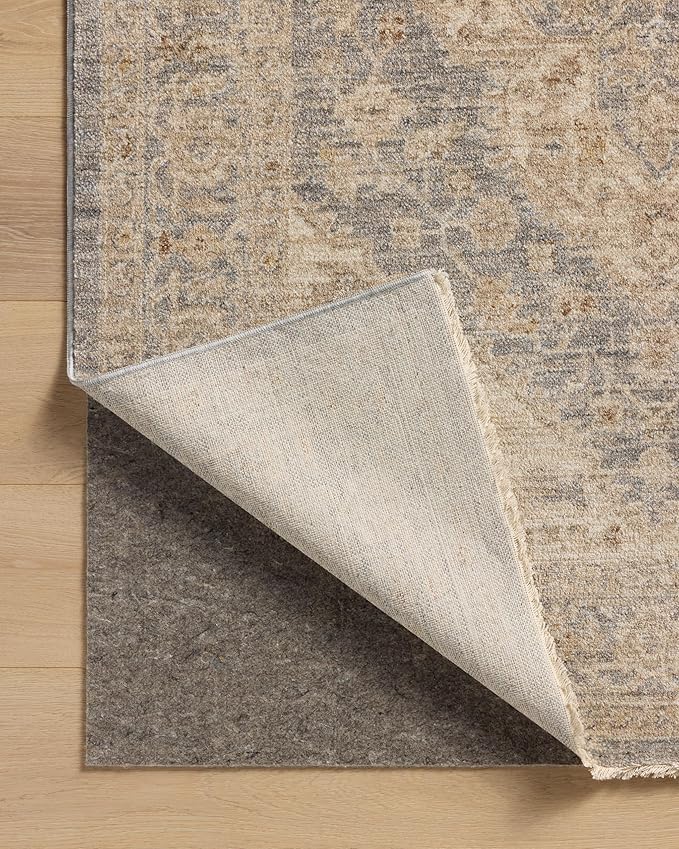 Loloi Magnolia Home by Joanna Gaines Junie Collection JUE-05 Denim/Natural 7'-10" x 7'-10", .38" Pile Height, Round Area Rug