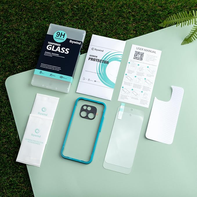 Ibywind for Oppo Reno15 5G Screen Protector2 Pack9H Hardness Tempered Glass and Camera Lens Protectorwith Alignment FrameFull CoverageBubble FreeFingerprint UnlockScratch Resistant