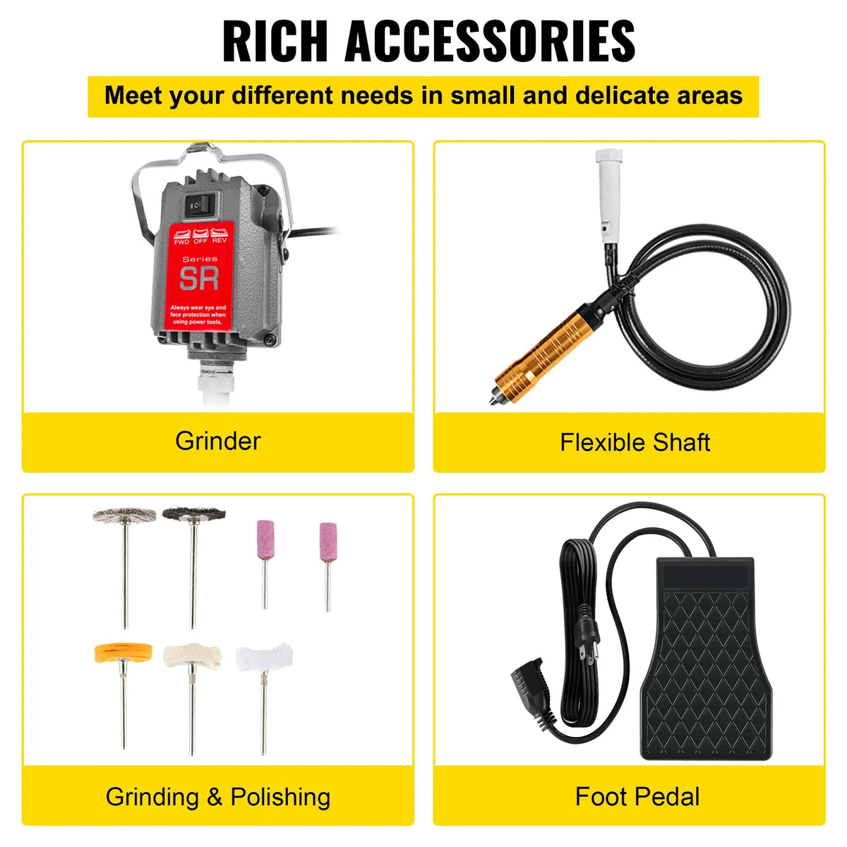 230W S-R Flex Shaft Mill w/ Foot Pedal 6.5mm Chuck Hanging Flexible Jewelry Polishing Machine Rotary Stone Carving Tool