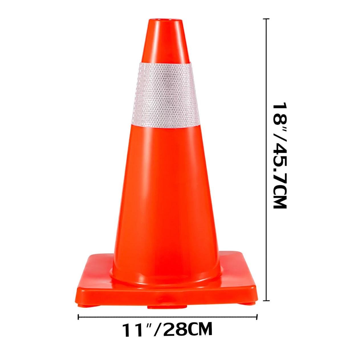 20Pack 18" Traffic Cones Safety Road Parking Cones PVC Base Hazard Construction Cones for Home Traffic Parking