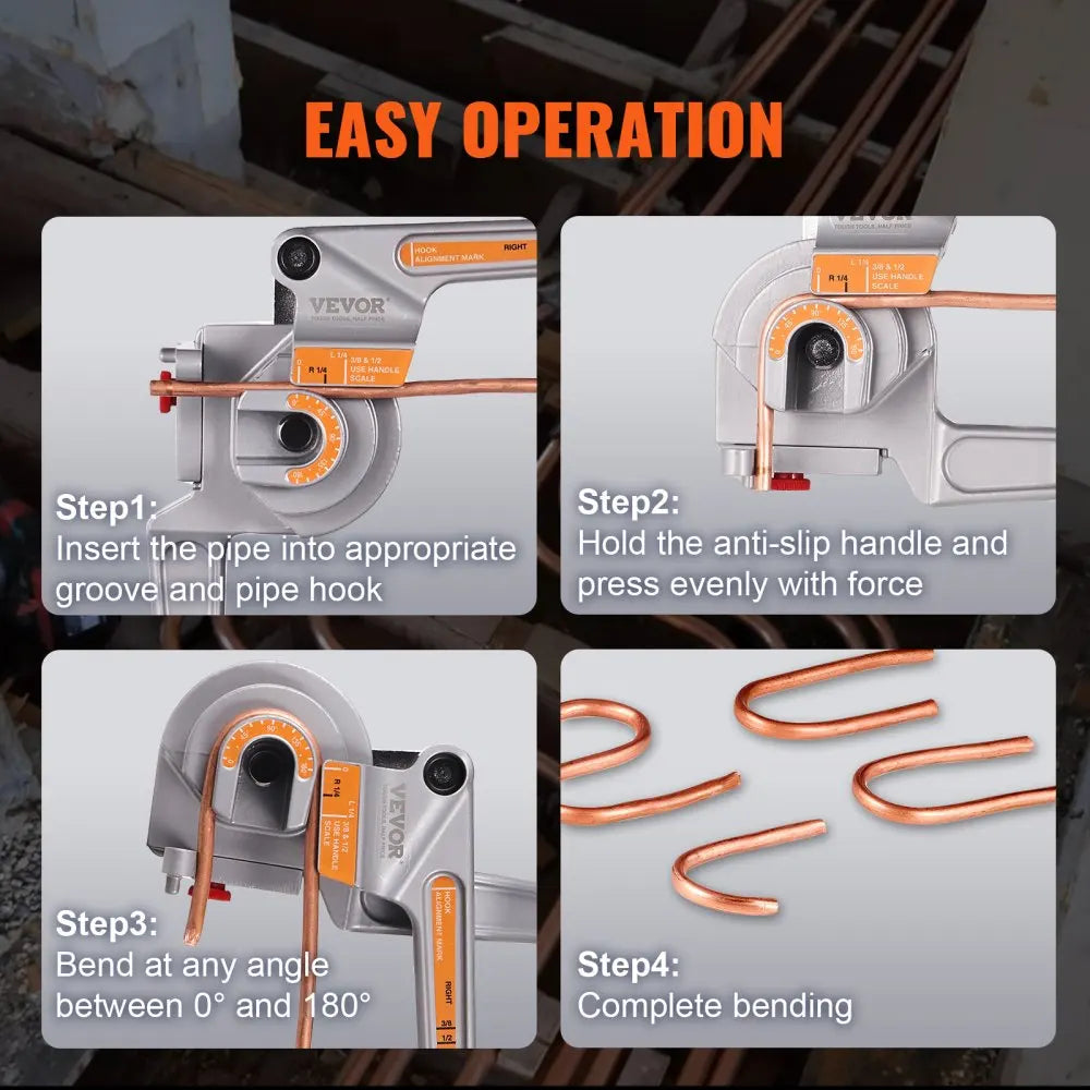 Pipe Tube Bender 3 in 1 Manual Copper Tube Bending Aluminum Pipe Bender Tool for HVAC Air Conditioning Refrigerator Repair