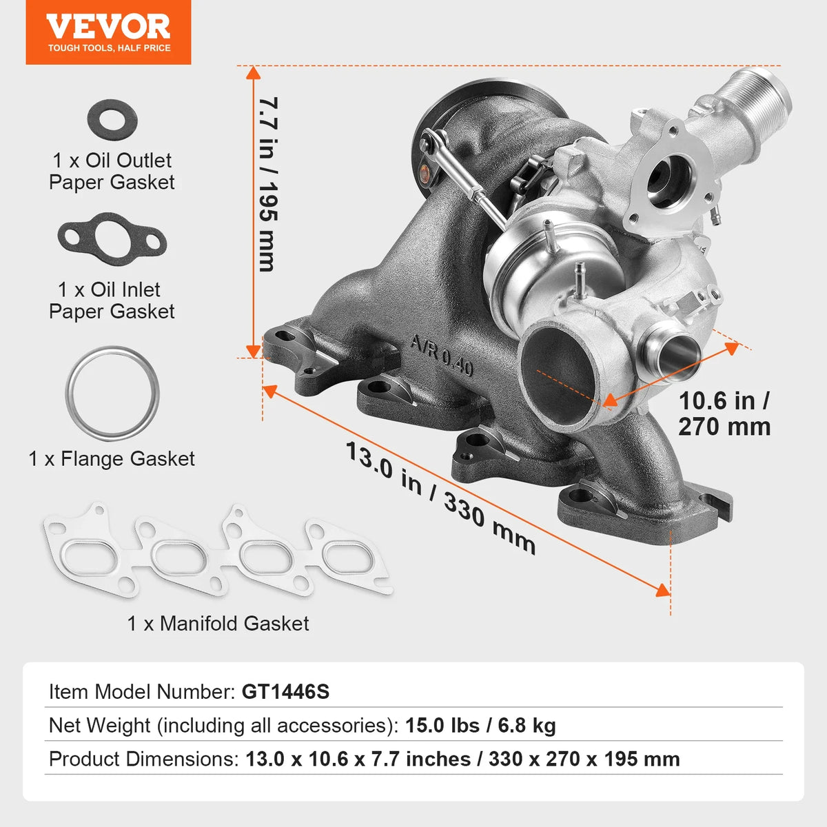 Turbo Charger Replacement for Car Engines Compatible with Chevy Chevrolet Cruze 2011-2019 1.4T, 781504-5001S, 781504-0005